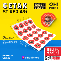 Cetak Stiker Custom A3+ Satuan | Print Sticker Label