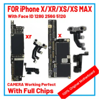 100% Original Test For IPhone XR X Free iCloud Motherboard Unlock For IPhone XS MAX 64g/256g/512g Logic Board With/No Face ID