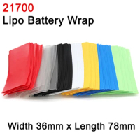 50~250pcs 21700 Lipo Battery Film PVC Heat Shrink Tube Precut Shrinkable Insulated Sleeve Protect Pipe Cover Pack Batteries Wrap