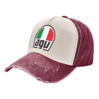 AGV Helmets Logo Men Women Baseball Cap Distressed Denim Caps Hat Hip Hop Outdoor Workouts Snapback Cap