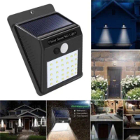 Lampu LED dinding Taman Tenaga surya Sensor Gerak