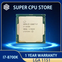 Intel Core i7-8700K i7 8700K CPU Processor 12M 95W 3.7 GHz Six-Core Twelve-Thread LGA 1151