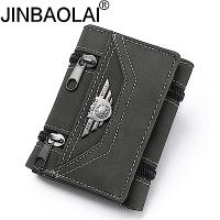 JINBAOLAI GT1725BK三折韓版PU皮夾 附零錢袋黑色