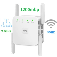 5GHz Wireless WiFi Repeater Wi Fi Booster Wireless Amplifier 300Mbps 1200 Mbps 5 ghz Signal Long Range Wi-Fi Extender