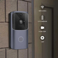 [COD] Bel Rumah Smart Doorbell Wireless HD Video Audio SD Card Dengan Aplikasi Baterai Plastik