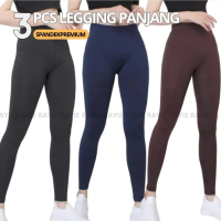 3 PCS LEGGING PANJANG WANITA DEWASA POLOS SPANDEK JERSEY