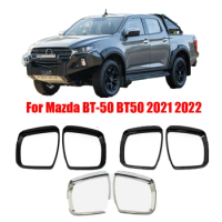 For Mazda BT-50 BT50 2021 2022 ABS side Rearview Mirror Visor Rain Eyebrow Rear View Protector trim Exterior Accessories