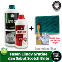 Pembersih Keramik Fason Limov 900ml dan Gratine 400ml Paket Hemat