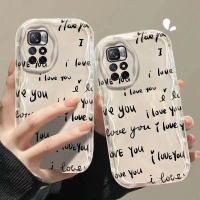 เคสสำหรับ Redmi NOTE 11 5G NOTE 11T 5G/Xiaomi POCO M4 PRO 5G Love you 100 ครั้ง ปกวันวาเลนไทน์ ลายไอ