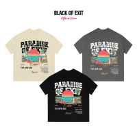 Áo thun BOXY PARADISE-Exit form boxy rộng BLACK OF EXIT Original nam nữ Local Brand