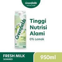 Susu Segar Greenfields - Fresh Milk Skimmed 950ml