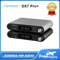 TOPPING DX7 Pro+ ES9038PRO DAC Bluetooth 5.1 DSD512 PCM768KHZ RCA XLR Output Headphone amp 1900mW*2 4.4MM 6.35MM 4 PIN XLR AMP