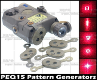 美式PEQ15戰術電筒+鐳射激光指示燈專用鐳射激光多形狀變化濾鏡蓋