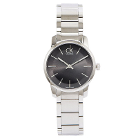 CK Calvin Klein City 極簡美學黑色腕錶(K2G23161)-灰黑面/31mm