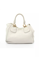 Miu Miu 二奢 Pre-loved MIU MIU Handbag tote bag logo leather off white