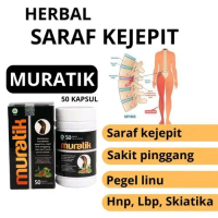 Obat Saraf Kejepit Sakit Pinggang Pegel Linu Jamu Herbal HNP LBP Skiatika Muratik 50 Kapsul