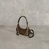 Tas LOUIS VUITTON LV CATCHY PM ECLIPSE BLACK BROWN SHOULDER BAG 100% ORIGINAL 18X6X13CM