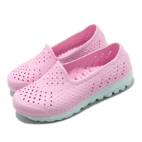 【SKECHERS】休閒鞋 H2go-Waterlillys 水鞋 女鞋 洞洞鞋 雨天必備 快速排水 中大童 粉 綠(86622LPKLB)