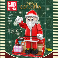 Santa Claus Figure Building Blocks Marry Christmas Wreath Tree Music Box Assembled Compatible Bricks Toys For Kids Gift
