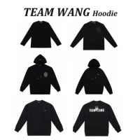 Jackson Wang Patchwork Letter Hoodie Sweater Team Wang LOGO Printing Sweatshirt Overcoat Couple Clothes For KPOP Fans Concert