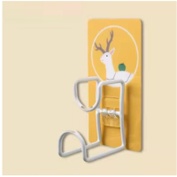 免打孔無痕粘貼浴室收納架（黃小鹿【臉盆架】） 