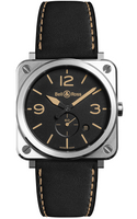 Bell &amp; Ross 柏萊士 經典時尚飛行腕錶(BRS-HERI-ST/SCA)-39mm-黑面皮革【刷卡回饋 分期0利率】
