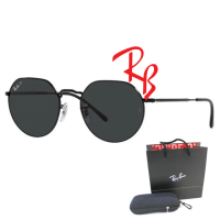 【RayBan 雷朋】JACK 偏光太陽眼鏡 RB3565 002/48 53mm 黑框深灰偏光鏡片 公司貨