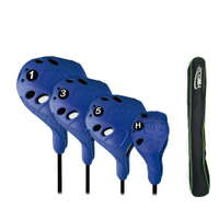 POSMA 高爾夫球桿套 藍色款 四入組 附黑色長桿包 CC150BLU SET A