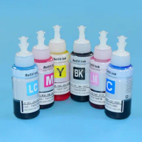 70ML Water-Based Dye Ink For Epson 1390 1400 P50 R270 R260 R390 R380 RX590 L800 L1800 L1300 L805 L801 L805 L850 L210 Printers