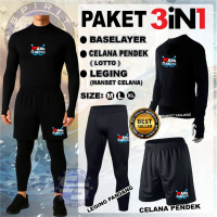 Paket 3 in 1 Pakaian Pelindung Mancing Kaos Mancing Leging Panjang dan Celana Pendek Mancing Tebal
