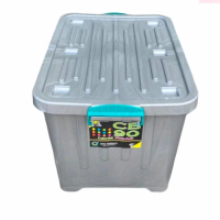 FA840 CONTAINER BOX SILVER /CONTAINER SILVER/ CONTAINER MURAH MKW 90 LITER kontener box  jualan box 