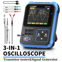 FNIRSI DSO-TC3 Digital Oscilloscope Transistor Tester Function Signal Generator 3 in 1 Multifunction Electronic Component Tester