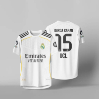 Jersi R34L M4DR1D 2025/26 Viral Barca Kapan 15 UCL (nama nombor tersuai percuma)