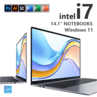 2024 New Intel Core i7 Laptop 14.1" 1920*1080 HD Screen Laptop 20GB RAM 1TB 2TB SSD Windows 11 Business Office Design Gamebook