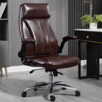 Widened Home Office Chair Comfortable Leather Boss Chair Can Lie on Lunch Break Computer Business Latex Seat Study Chair