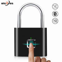 IP65 Water-Proof Smart Digital Alarm Fingerprint Pad lock/Smart Biometric Fingerprint Padlock Fingerprint Door Lock