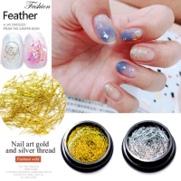 Colored Nail Art Gold Strip Thread Silver Nail Particle Striping Art Line Tape Sticker Mirror Flakies Manicure Art Decotation