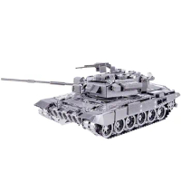 MMZ MODEL Piececool 3D Metal Puzzle P047 T-90A Tank Assembly metal Model kit DIY 3D Laser Cut Model puzzle toys gift for adult