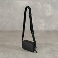 Tas COACH CHARTER 19 MONOGRAM BLACK CROSS BODY BAG 100% ORIGINAL 18X5X12CM