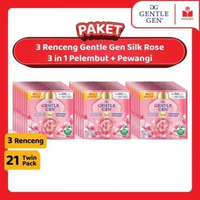 Paket 3 Gentle Gen Deterjen Cair Silk Rose Twinpack Sachet