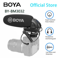 BOYA BY-BM3032 Supercardioid On-camera Condenser Shotgun Microphone for DSLRs Cameras Vlogging Recording Youtube Live Streaming