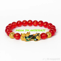 Gelang Keberuntungan Obsidian Pixiu Dapat Berubah Warna Thermo Pi Xiu Bracelet Feng Shui