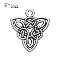 my shape 20pcs religious knot DIY charms for necklace Viking Triquetra Trinity Knot Norse Irish Scandinavian Pewter Pendant
