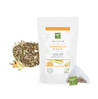 Dazzling-t ชาสมุนไพรตะไคร้ขิง Lemongrass Ginger Herbal Tea 12x2.0 g. Tea Bags ชาสมุนไพร ตะไคร้ ขิง ช