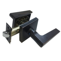 【加安】現代風系列 ( 方套盤 ) 門鎖  通道鎖 60 mm 古紅銅 水平把手鎖 水平鎖 管形板手鎖 內外側板手可互換 LA2X703P-S