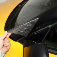 For Toyota GR Supra A90 19-22 Car Rearview Mirror Side Triangle Spoiler Trim Cover Sticker Real Carbon Fiber Auto Exterior Parts