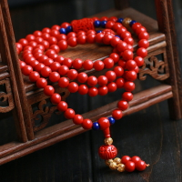朱砂手鏈復古民族風藏式佛珠手串辟邪念珠多層手鐲佛教手鏈配飾品