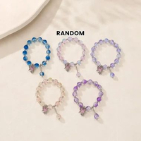 RB-K188 Gelang Manik Manik Aesthetic Crystal Beads Bracelet / Gelang Kupu Wanita Korea Hand Jewelry 