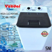 YUNDAI MESIN CUCI PORTABLE 4.5 KG 10L MC 888 MC888 LOW WATT DIJAMIN AWET ASLI TEBAL PUAS PROMO MURAH