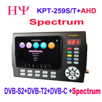 KPT-259ST+DVB-S2 DVB-T2 DVB-C satellite Finder meter Satellite TV Receiver Spectrum analysis DVB-S2 +DVB-C+DVB-T2 Combo MPEG